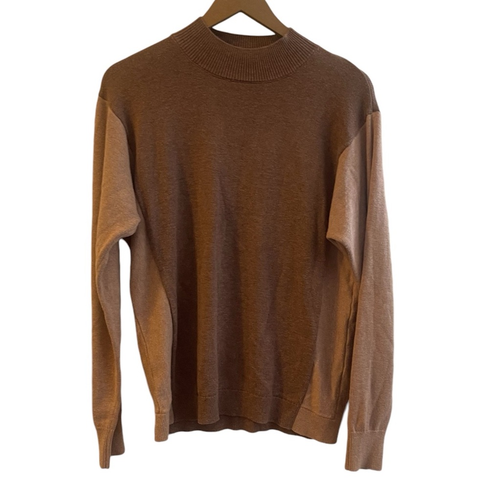 Loft Outlet Mock Turtle Neck Color Block Sweater - image 1